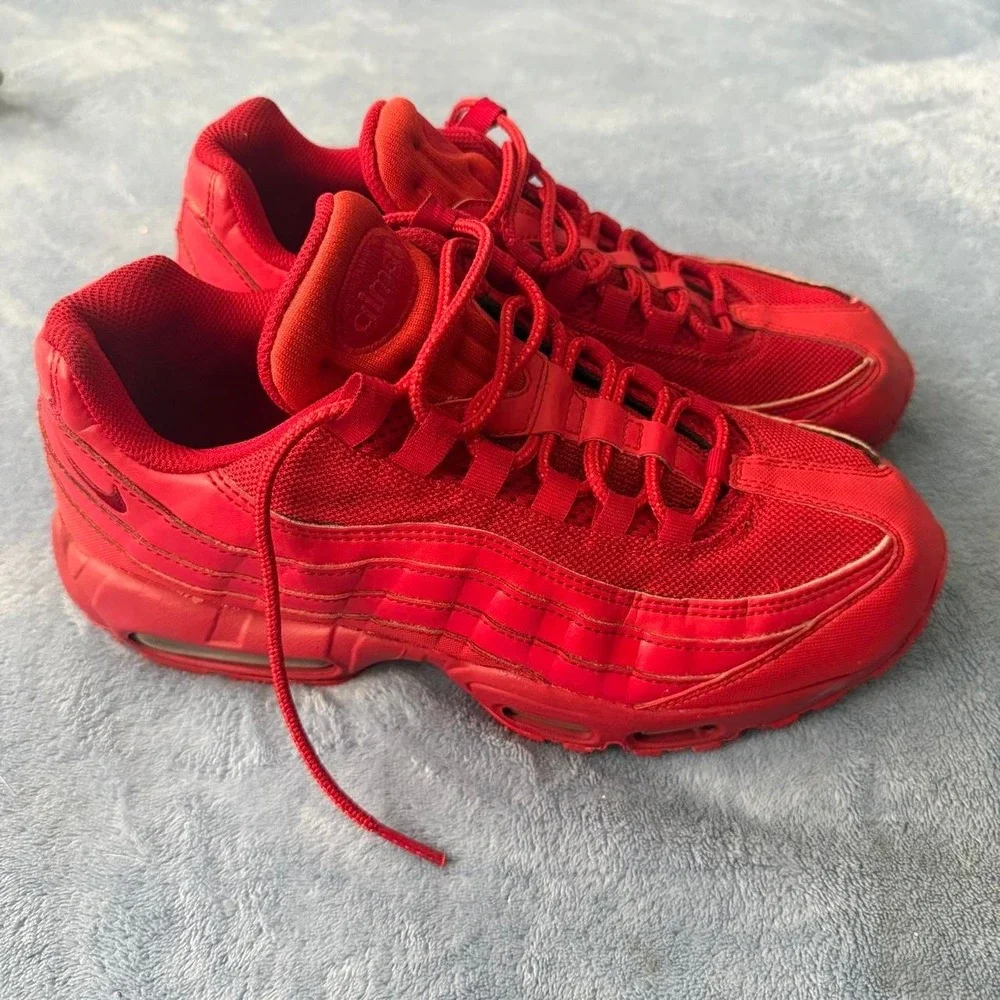 Nike Air Max 95 Varsity Triple Red Shoes, CQ9969-600 Men's 8.5 *NO insoles
